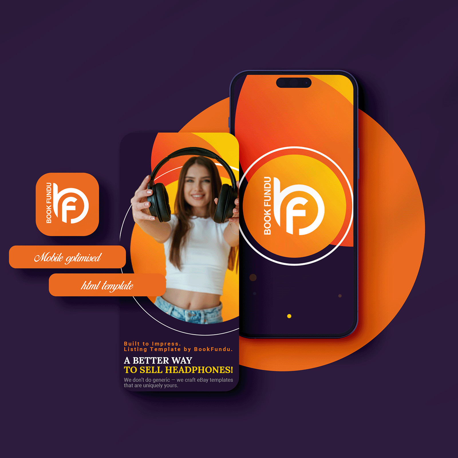 Audio & Headphone eBay Storefront Design + Responsive Auction Listing Template
