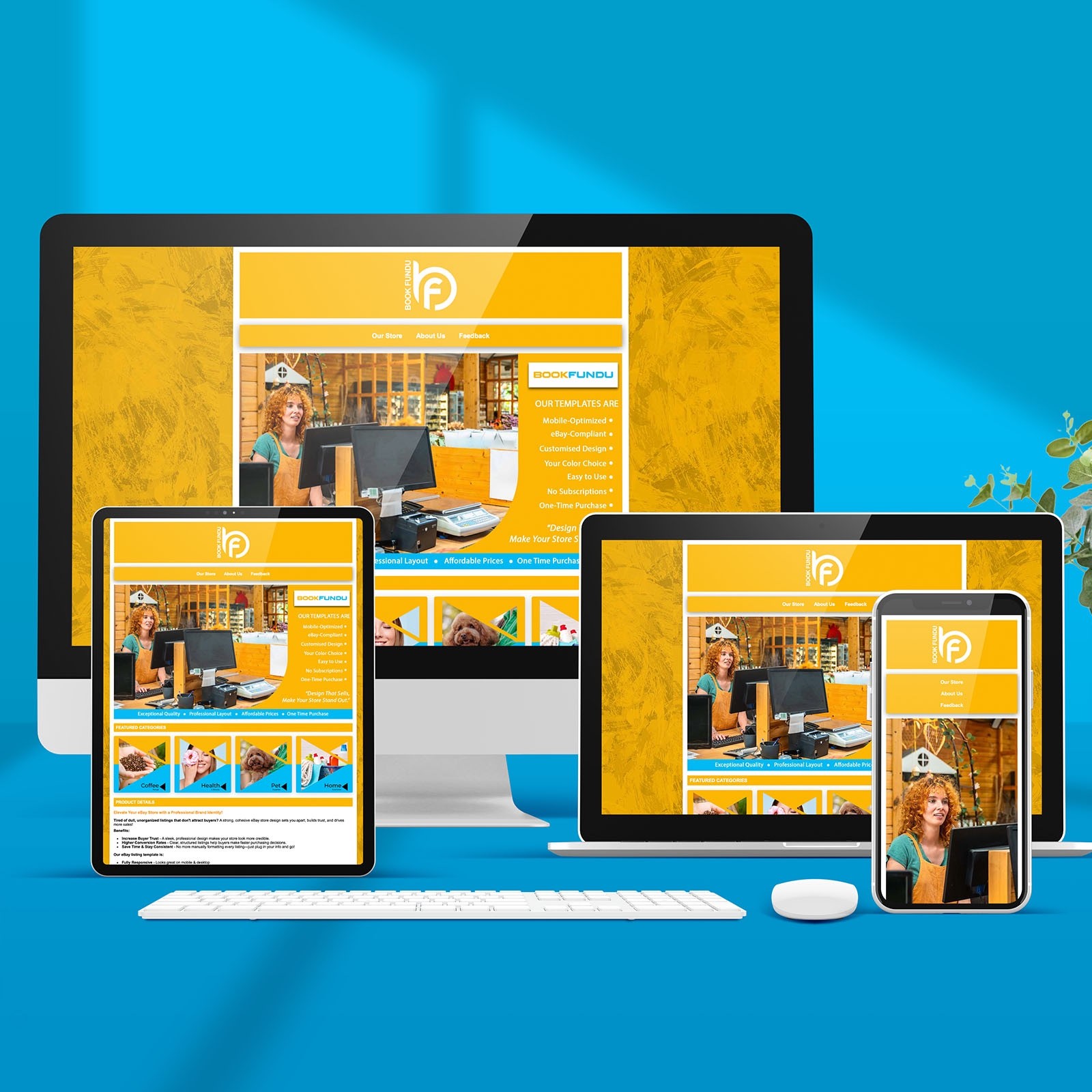 Modern eBay Listing Template | Clean Layout | Customised Design | One-Time Fee