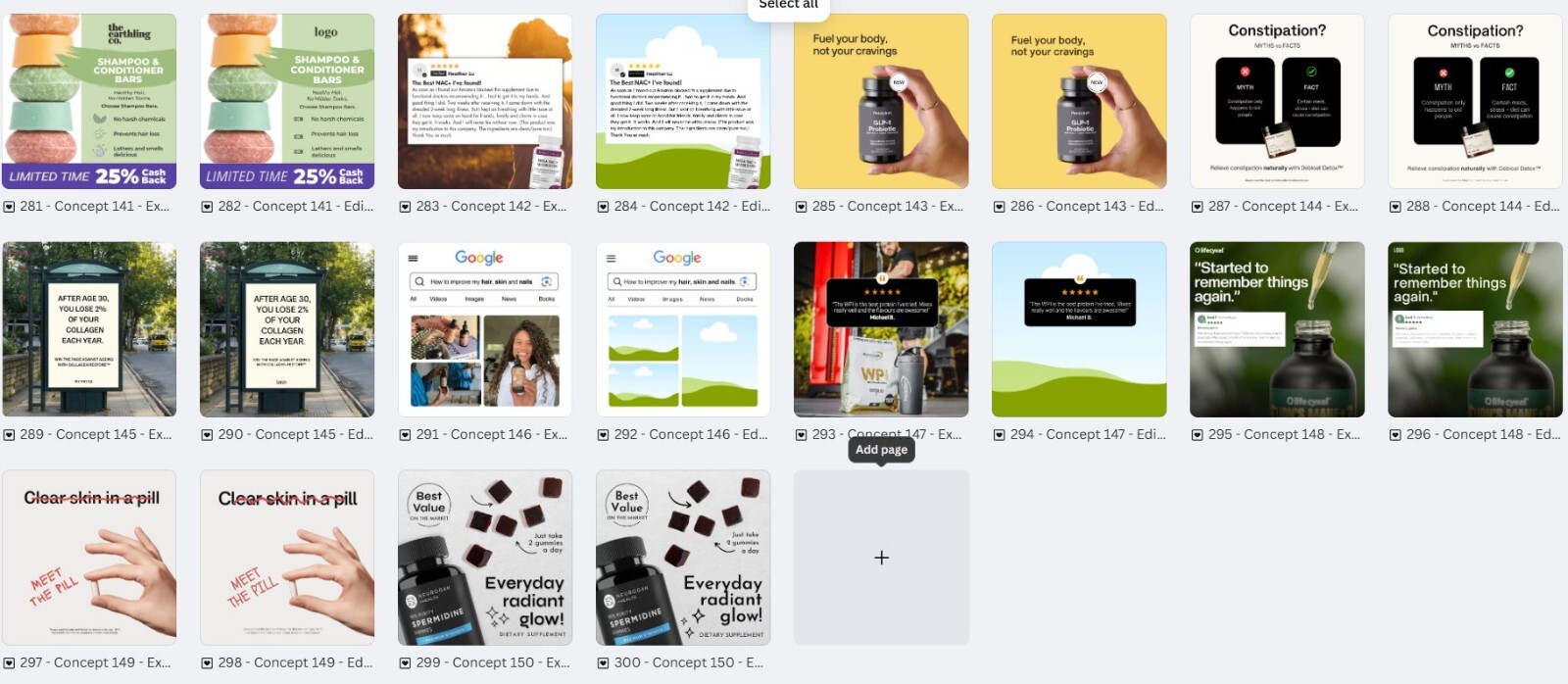 150-Supplements/Health & Wellness Eemplates | Ready-to-Use Digital Designs