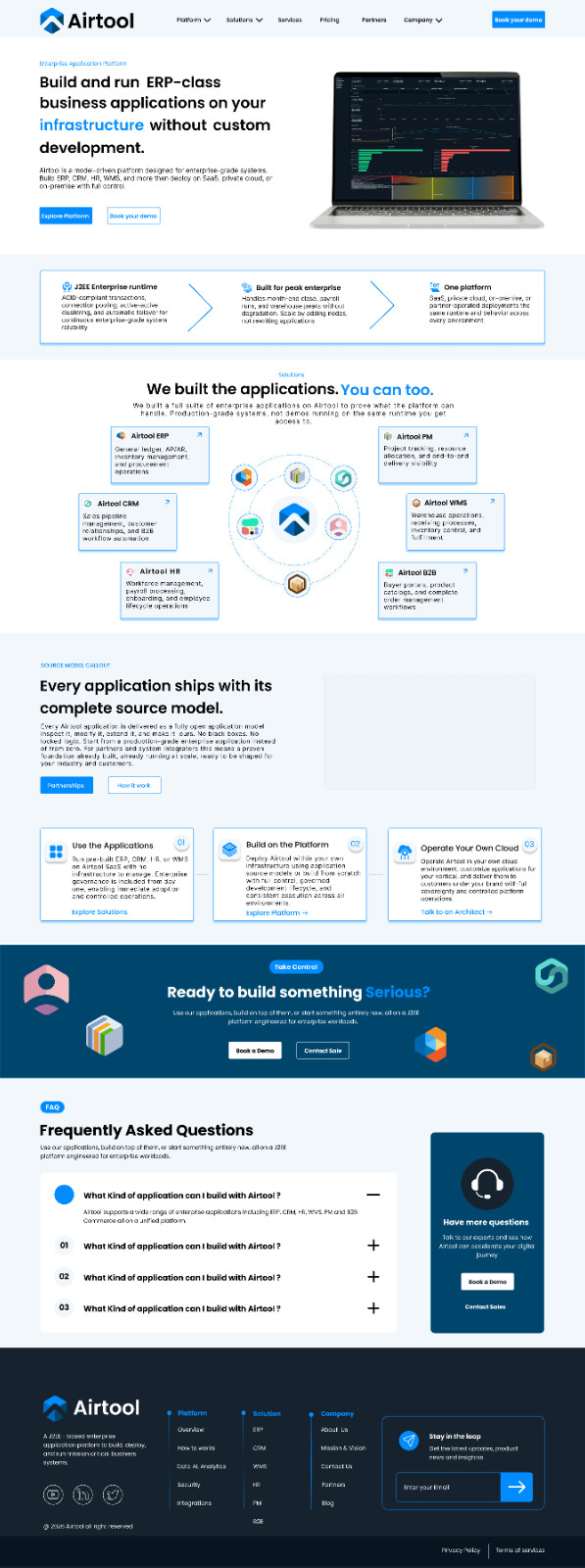 ERP CRM SaaS Website Template | Figma UI Kit | Enterprise Business Landing Page