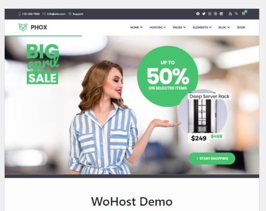 Phox Hosting WP Theme EZ MadeSites Turnkey Website U Pick Reseller Hosting Plan