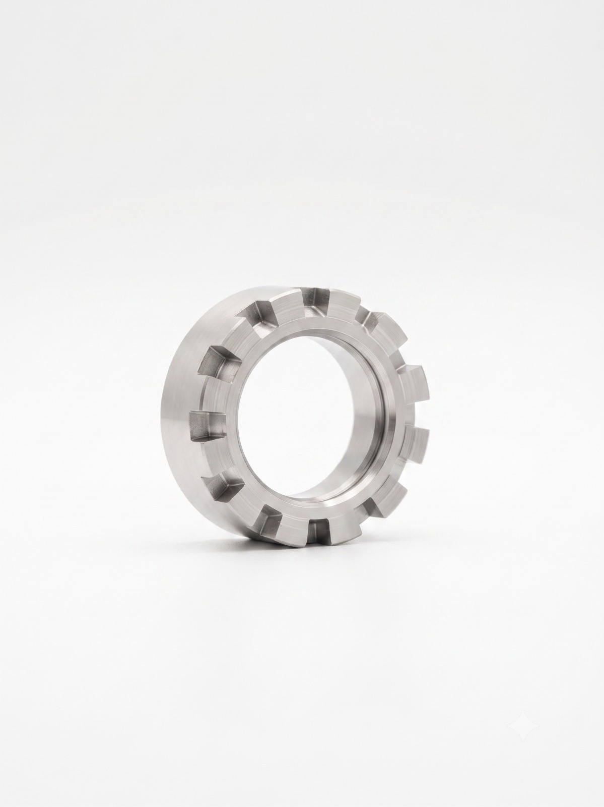 Precision CNC Machined Steel Locknut Bearing Retaining Ring Industrial Component