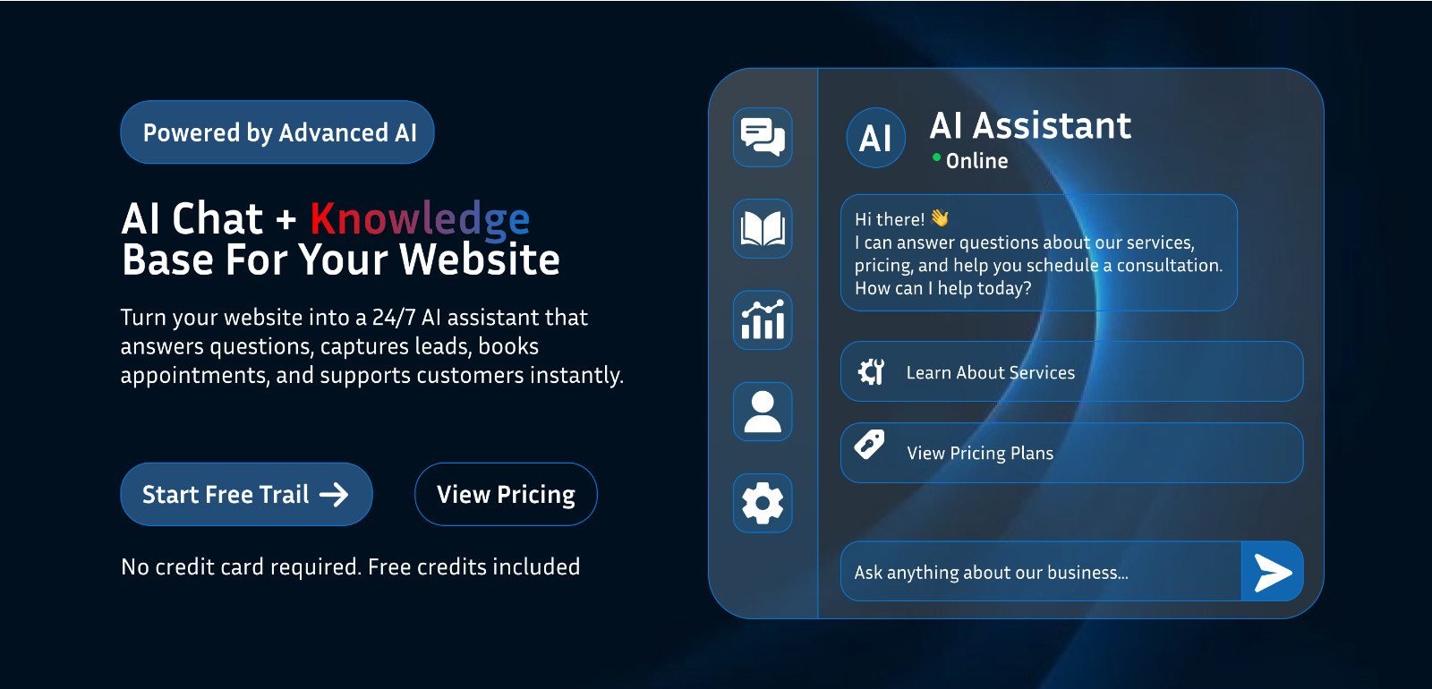 AI Chat Website Template, Chatbot Landing Page, Automation & Lead Capture Design
