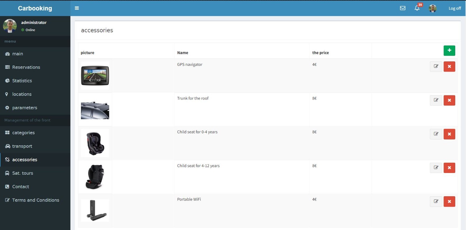 Car booking site with admin panel