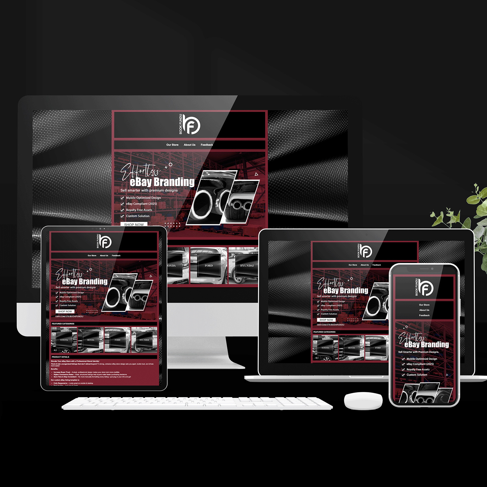 Responsive eBay Listing Template for Auto Parts & Automotive Industry – 2025