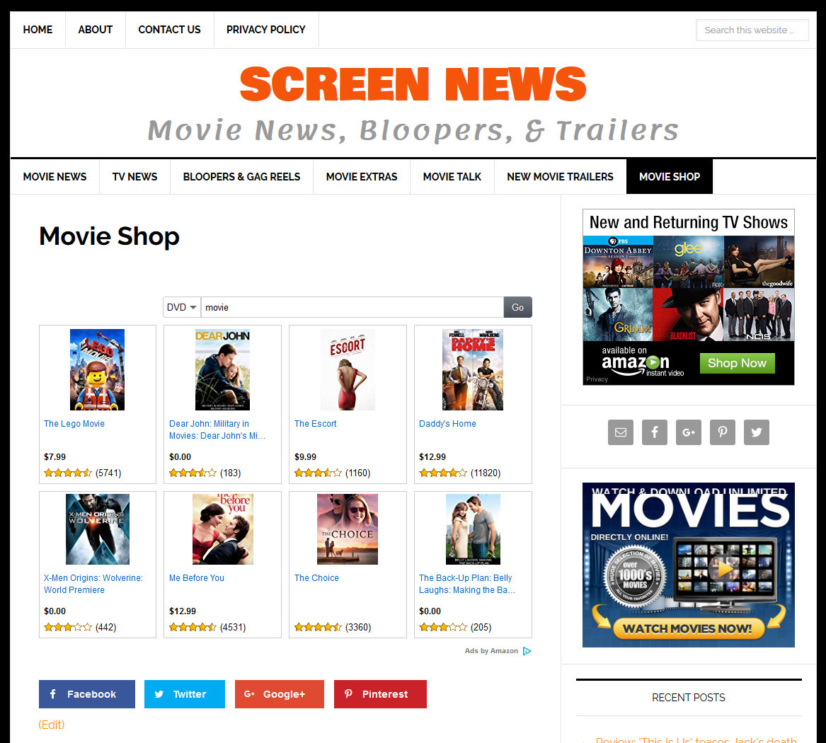 [NEW DESIGN] * MOVIE & TV NEWS * website business for sale w/ AUTOMATIC CONTENT