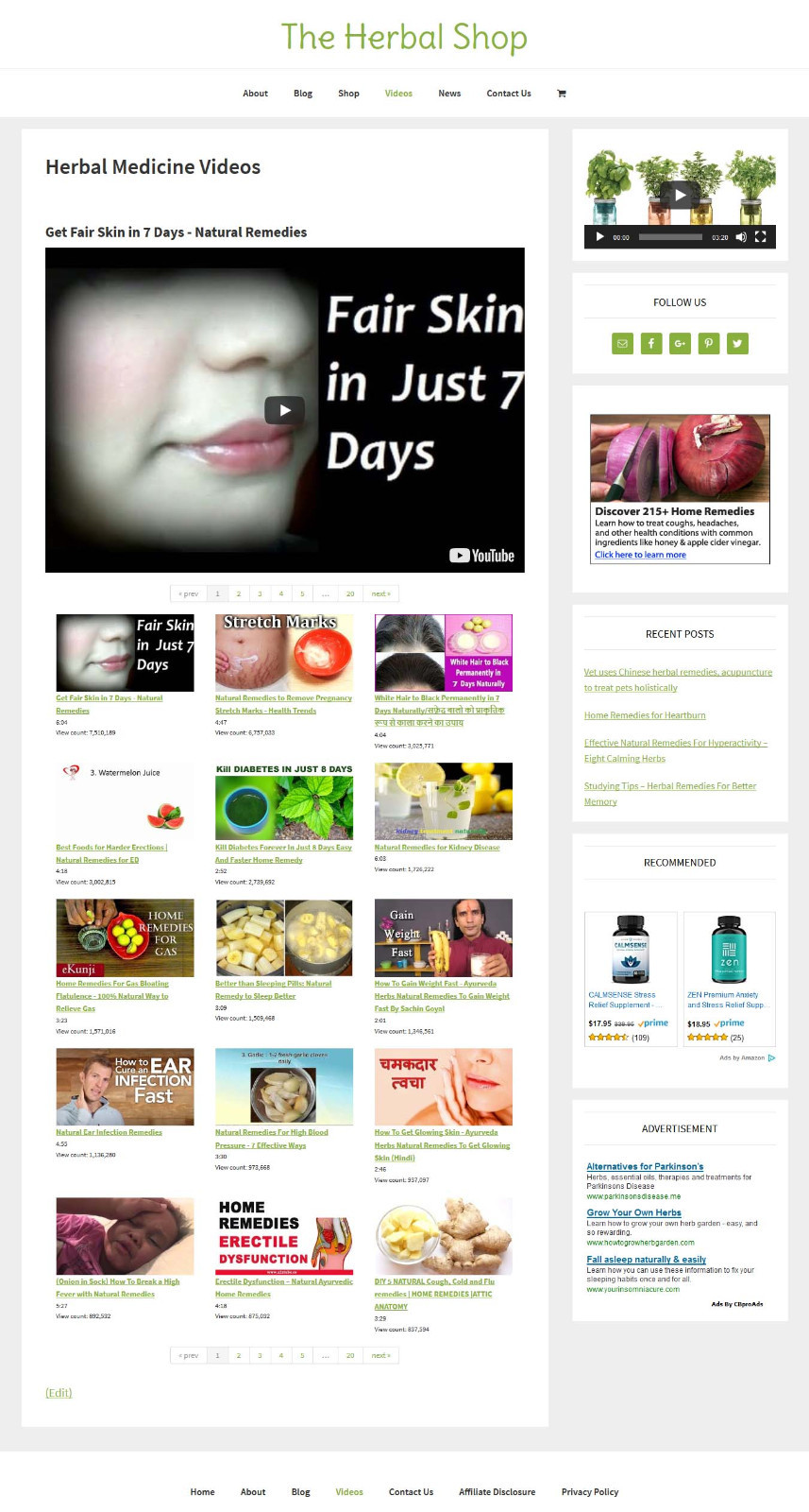 [NEW DESIGN] * HERBAL STORE * ecommerce website business for sale AUTO CONTENT