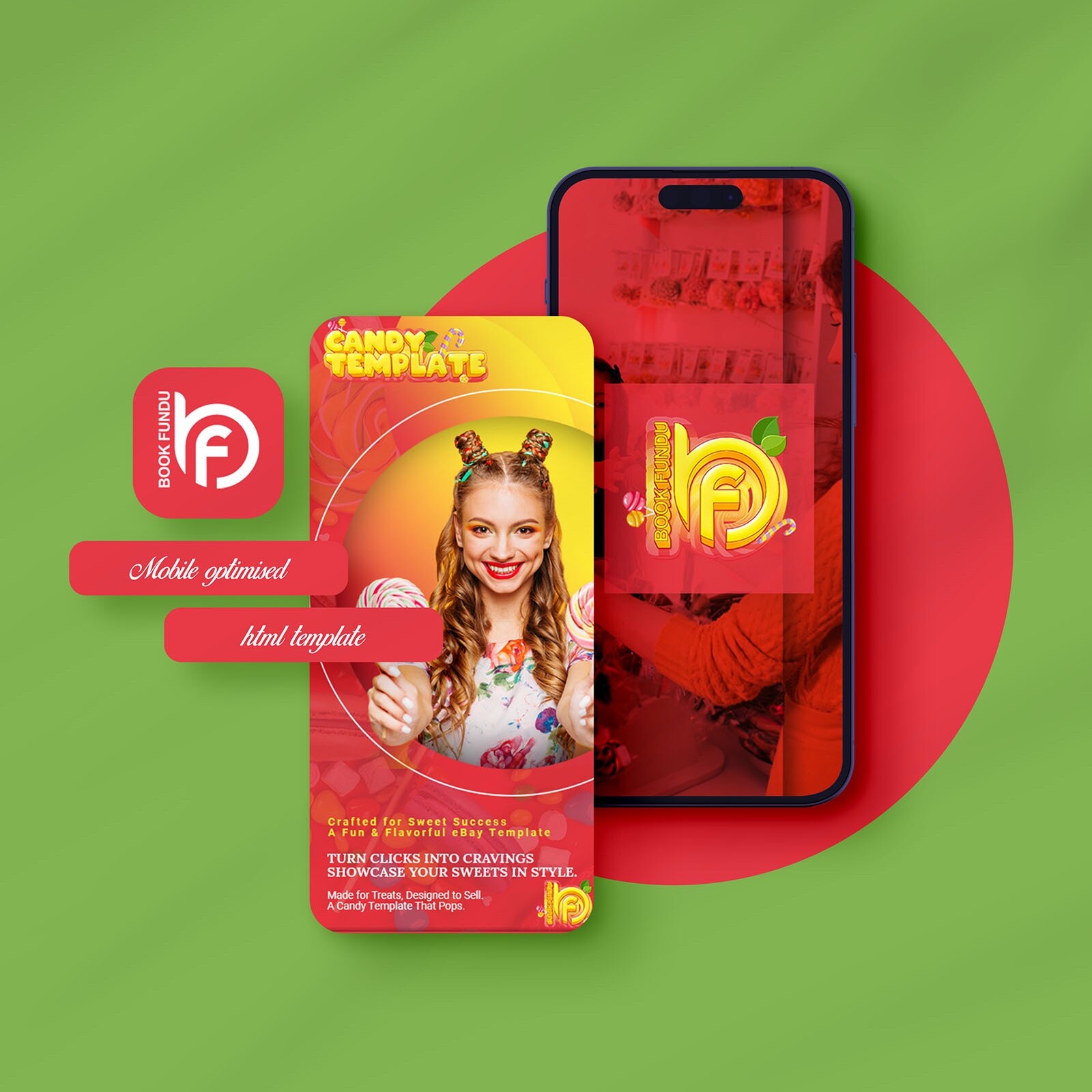 Sweet Candy Store Design – Custom eBay Listing Template + Storefront Branding