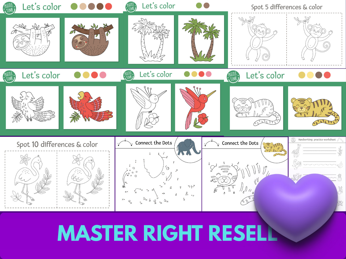 30,000 Page Ultimate Coloring & Activity Mega-Bundle | MRR PLR Resell Right
