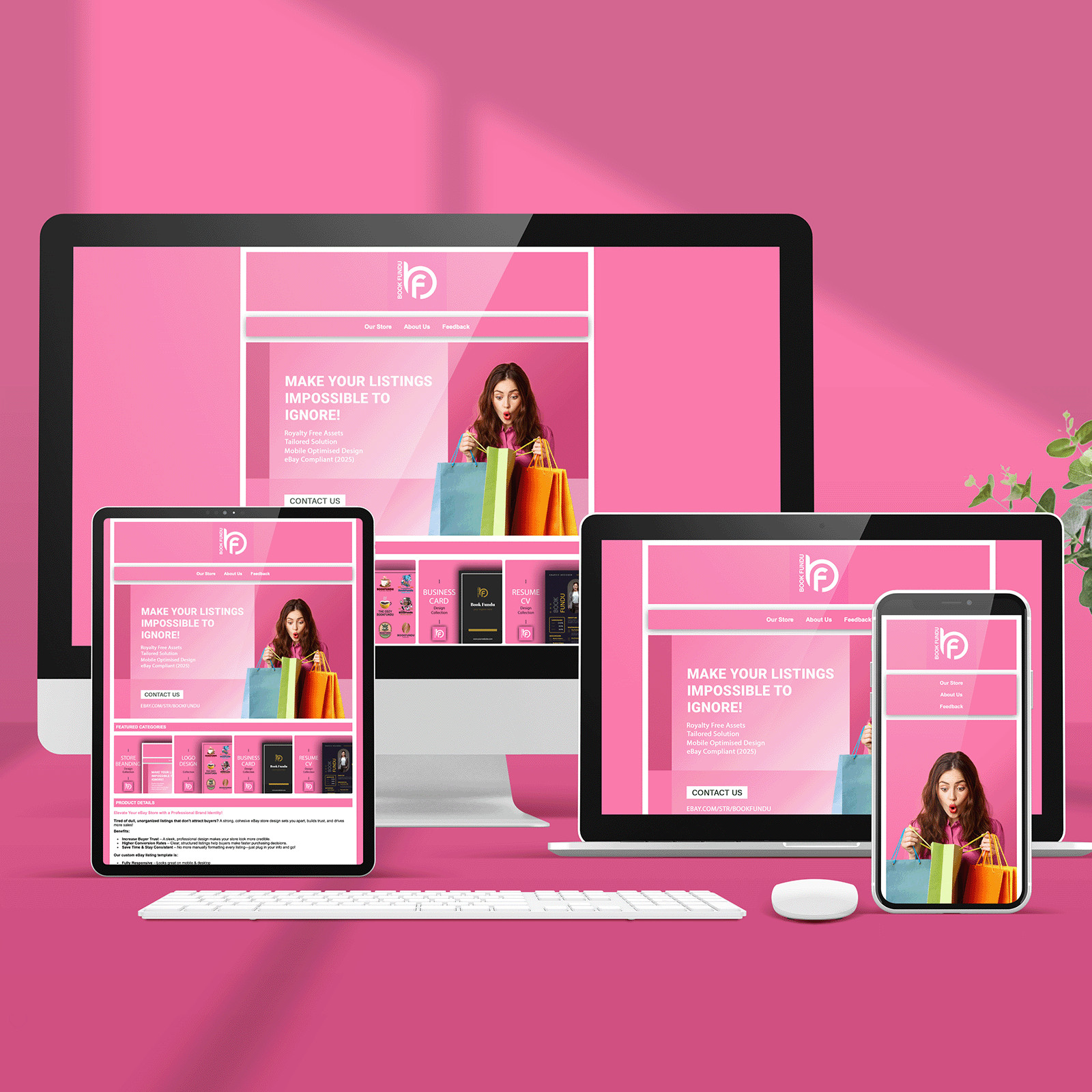 eBay Store & Listing Template Package | Stunning Design & Branding – 2025