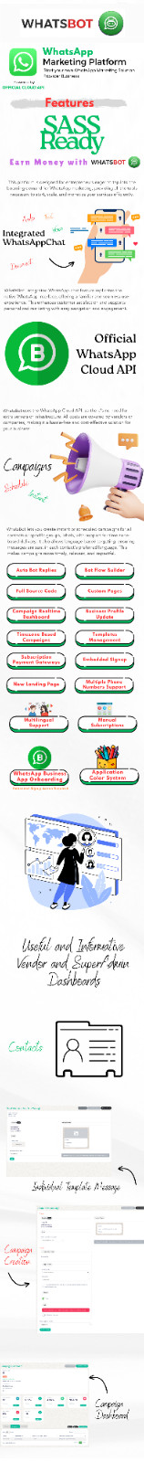 WhatsApp Marketing Platform with Bulk Sending campaigns and chat automation