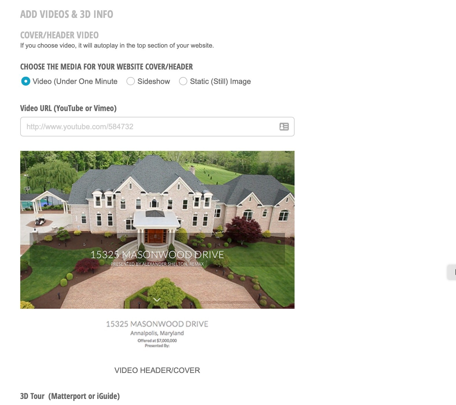 Realty Interface Single Property Website Generator
