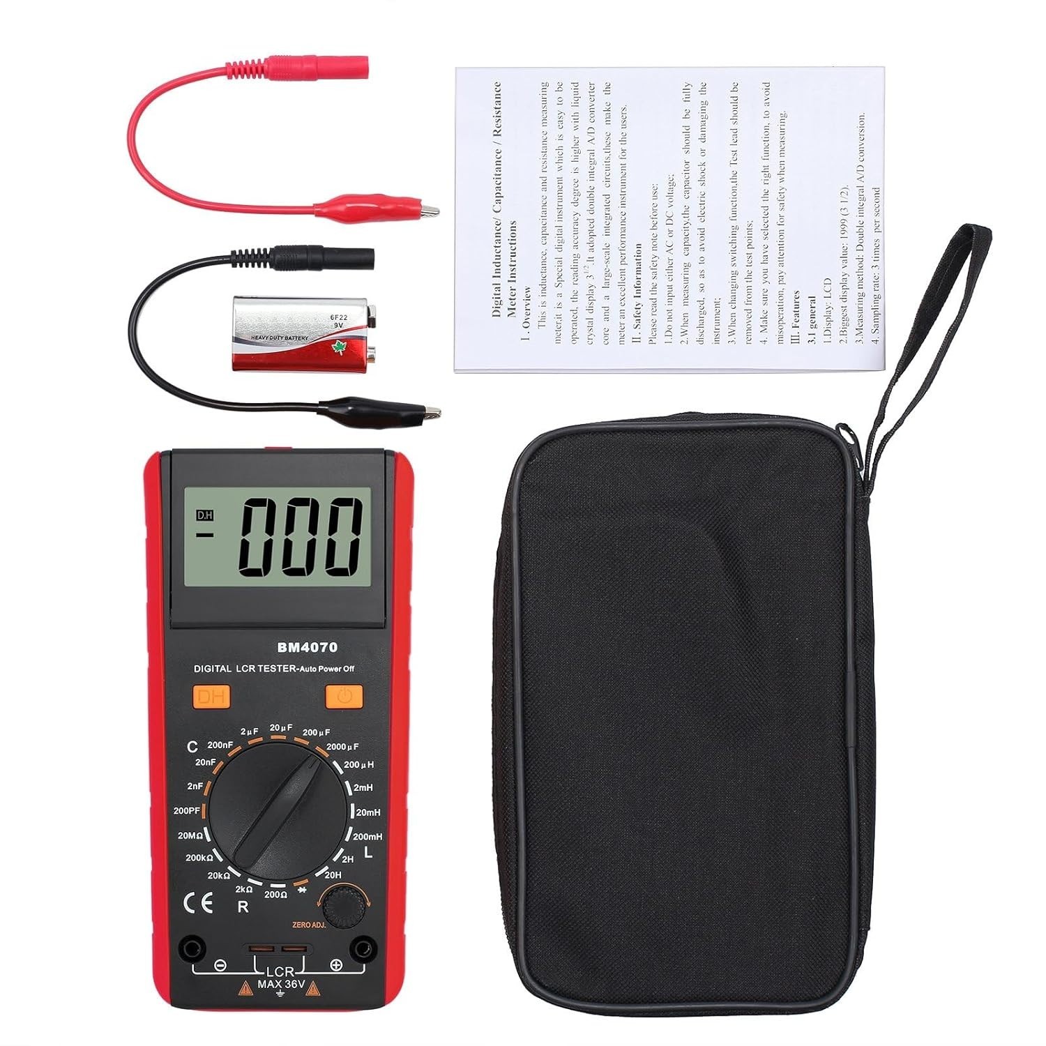 Medidor LCR Con Pantalla LCD Probador De Capacitancia Inductancia Y Resistencia