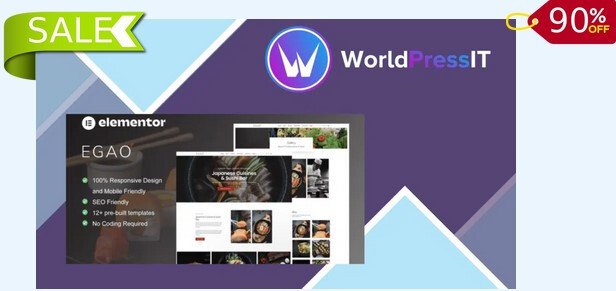 Egao – Japanese Restaurant and Sushi Bar Elementor Template Kit Lifetime Update