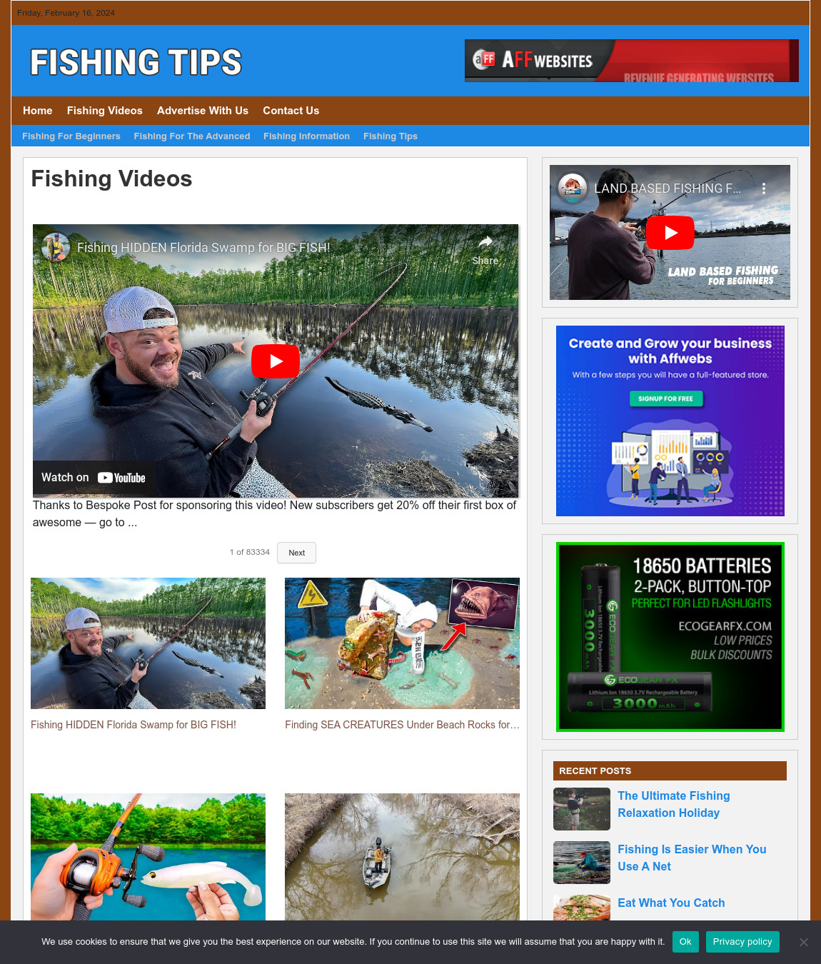 FISHING TIPS Website Business For Sale – Work From Home Internet Business