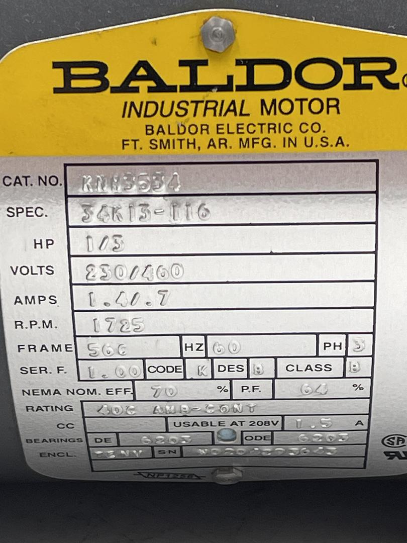 Baldor KNM3534 1/3HP 3PH