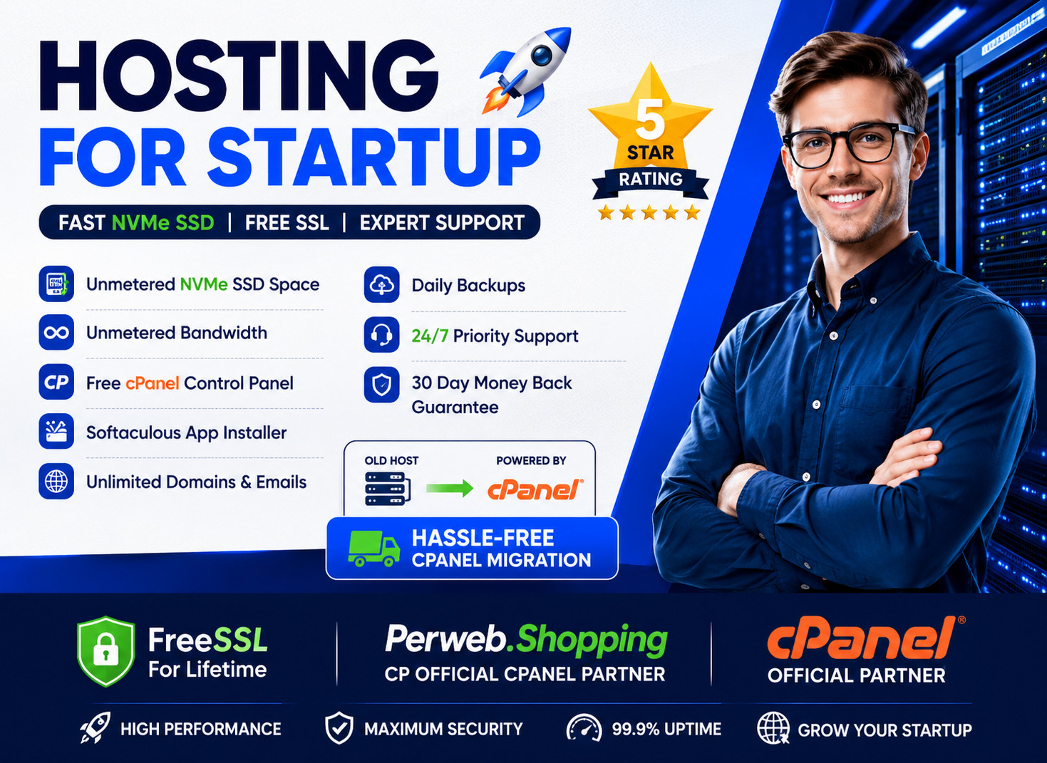Hosting for Startup – 🌐 Ultra-Fast SSD, SSL & cPanel | Launch Smart @ $14.99/Yr
