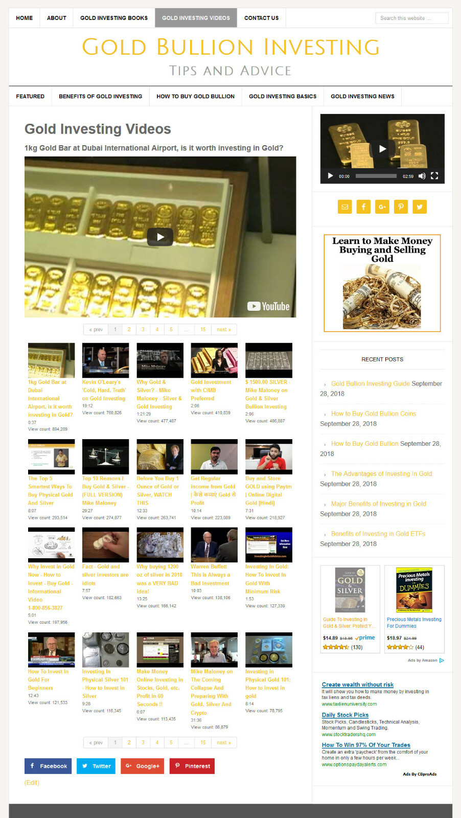 *GOLD INVESTING * affiliate website business for sale w/ AUTO UPDATING CONTENT