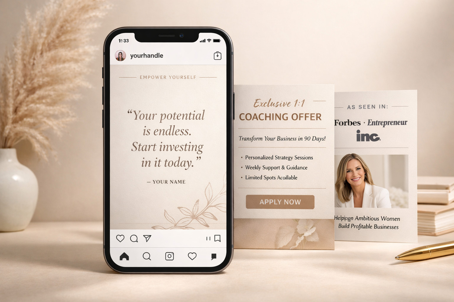 Personal Brand Kit – Canva Templates for Coaches & Creators