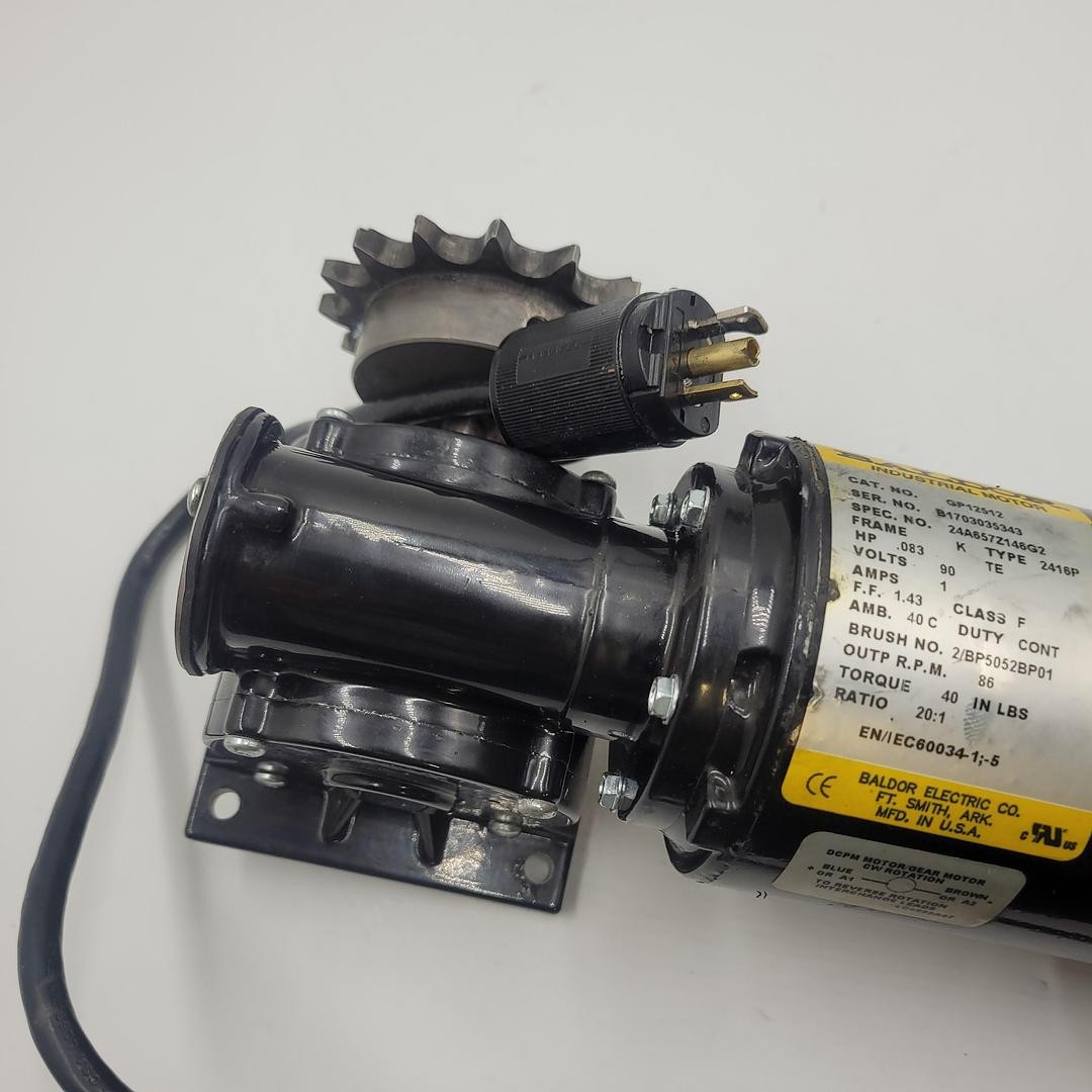BALDOR GP12512 .083 HP motor K frame with 50B16SS sprocket