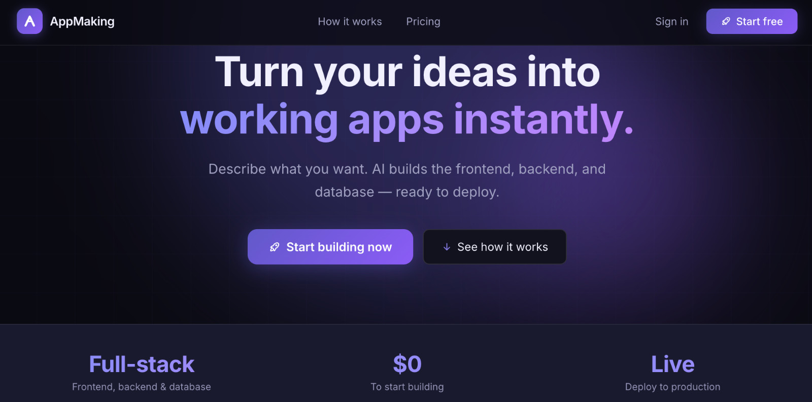 AppMaking.com AI Software Platform | Full Stack SaaS + Code + Domain Included