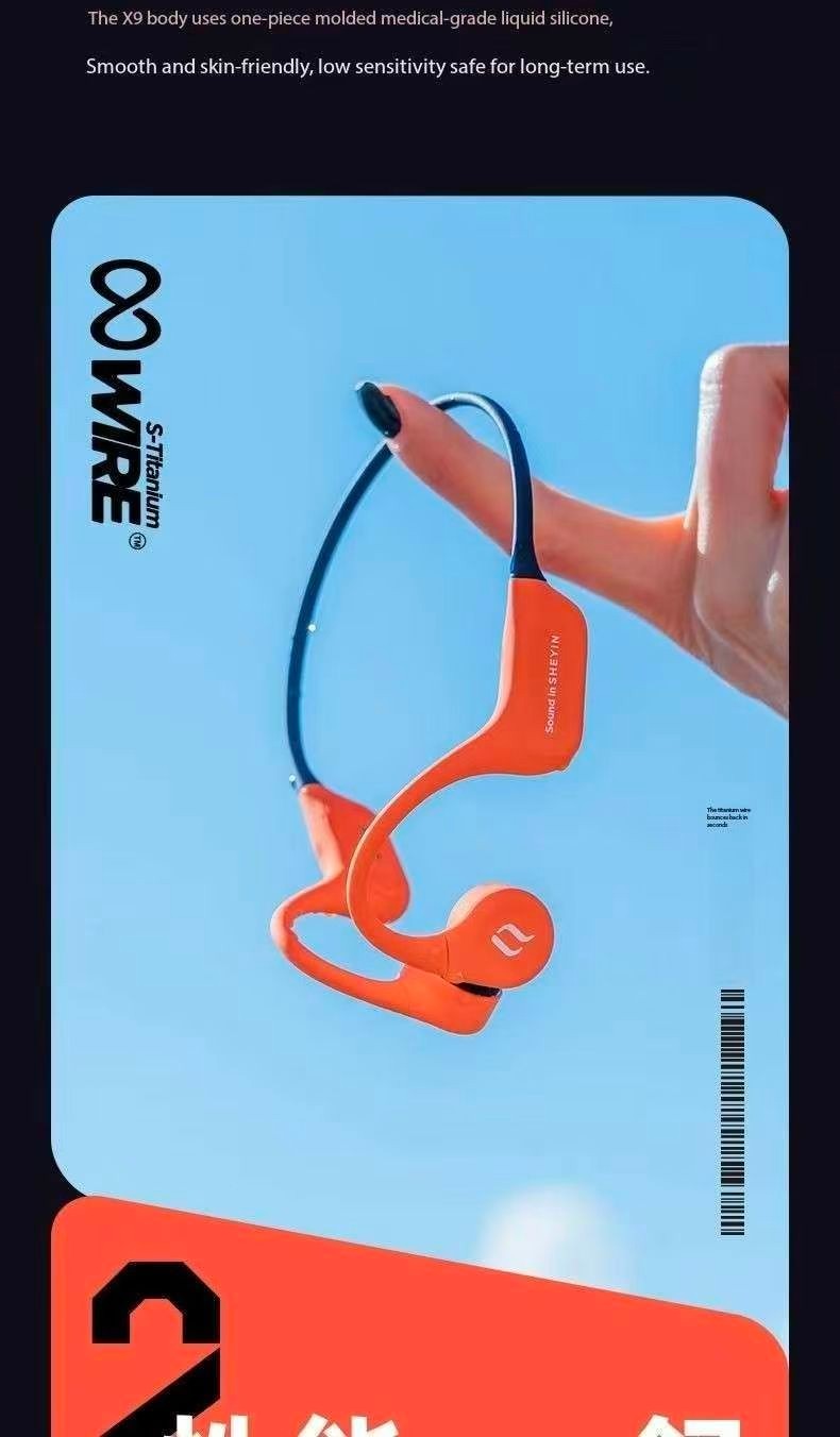 SHEYIN X9 Bone Conduction Bluetooth Headphones with Ultra Long Battery Life