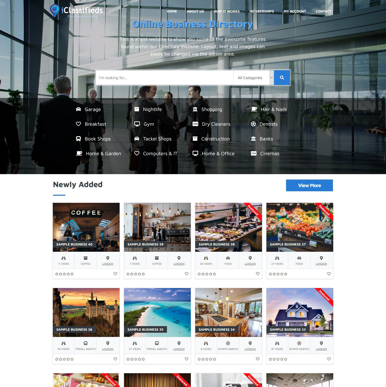 Business Directory Website with Map, Rating, Review, Zip Searches + Free Hosting
