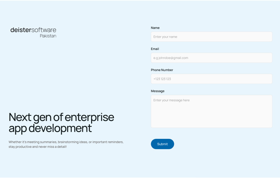 Enterprise App Development Website Template | Modern SaaS Landing Page | Busines