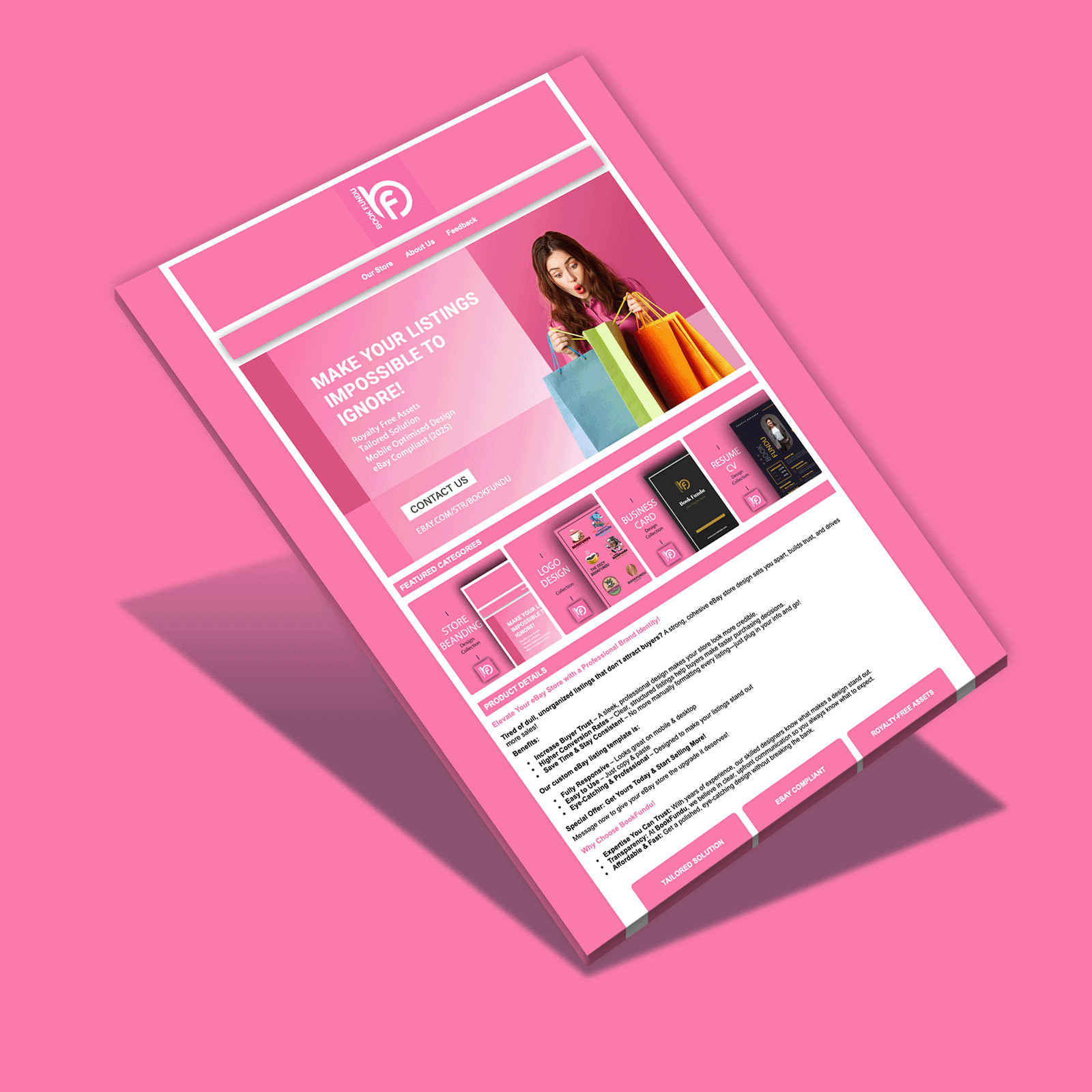 eBay Store & Listing Template Package | Stunning Design & Branding – 2025