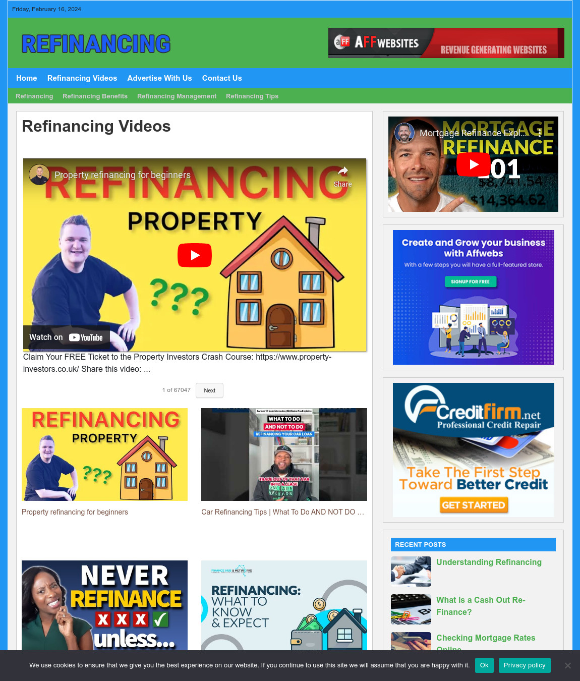 Refinancing Tips Website Business For Sale: Ready-to-Launch Free Installation