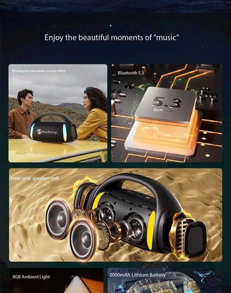 Microphone and speaker all-in-one wireless Bluetooth microphone