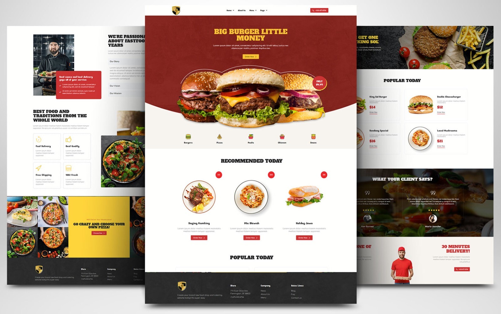 CUSTOM PROFESSIONAL WEBSITE FOR RESTAURANTS CAFé FOOD & DRINK BUSINESS WORDPRESS