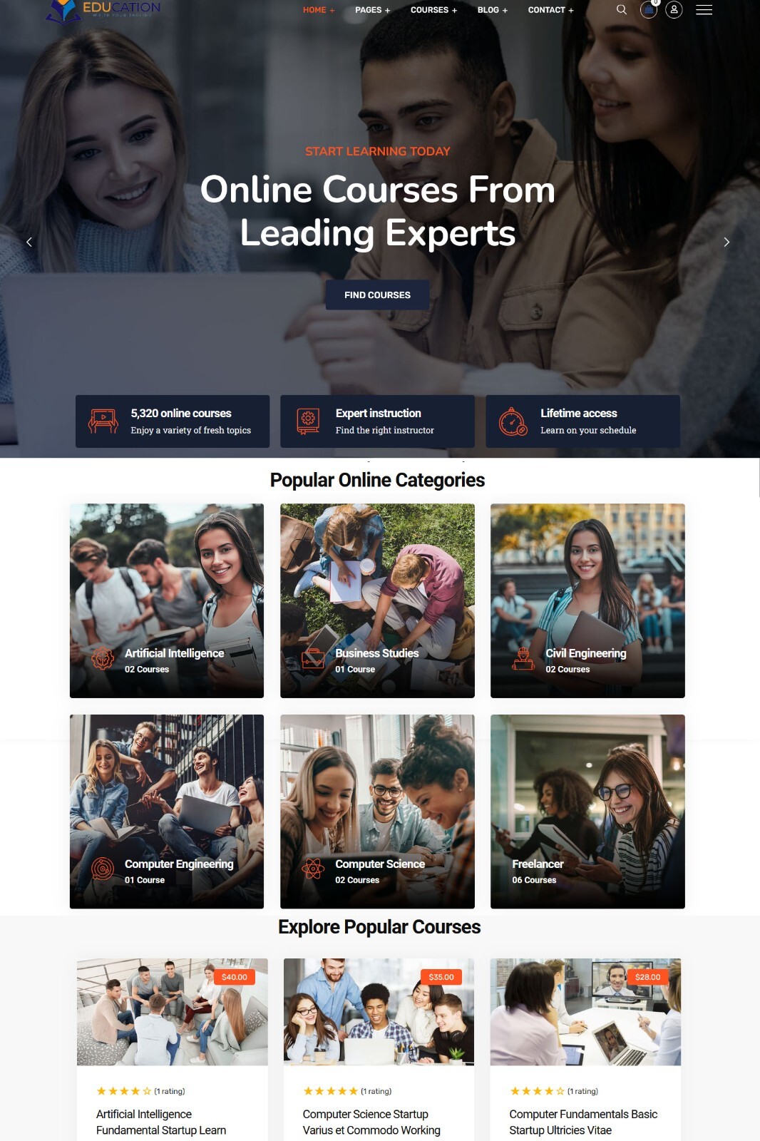 Education/School/Learning Website – Free Installation