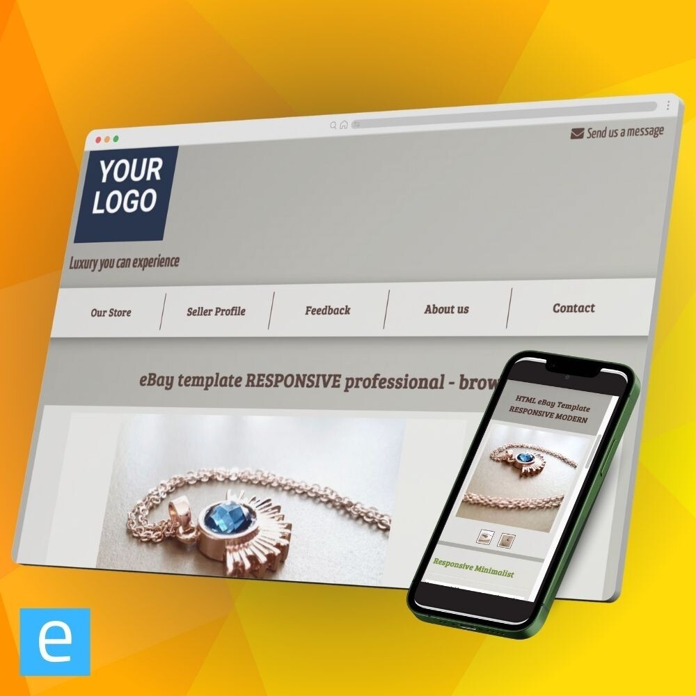 eBay template RESPONSIVE professional – brown