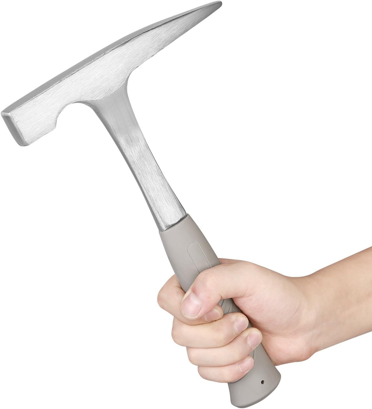 EFFICERE 22-Ounce All Steel Rock Pick Hammer with Pointed Tip, 11-Inch Overall
