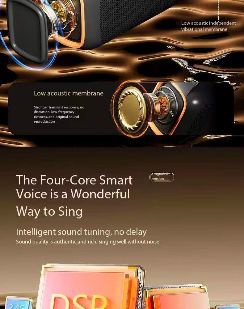 Outdoor Microphone and Speaker All-in-One Wireless Bass Bluetooth Speaker