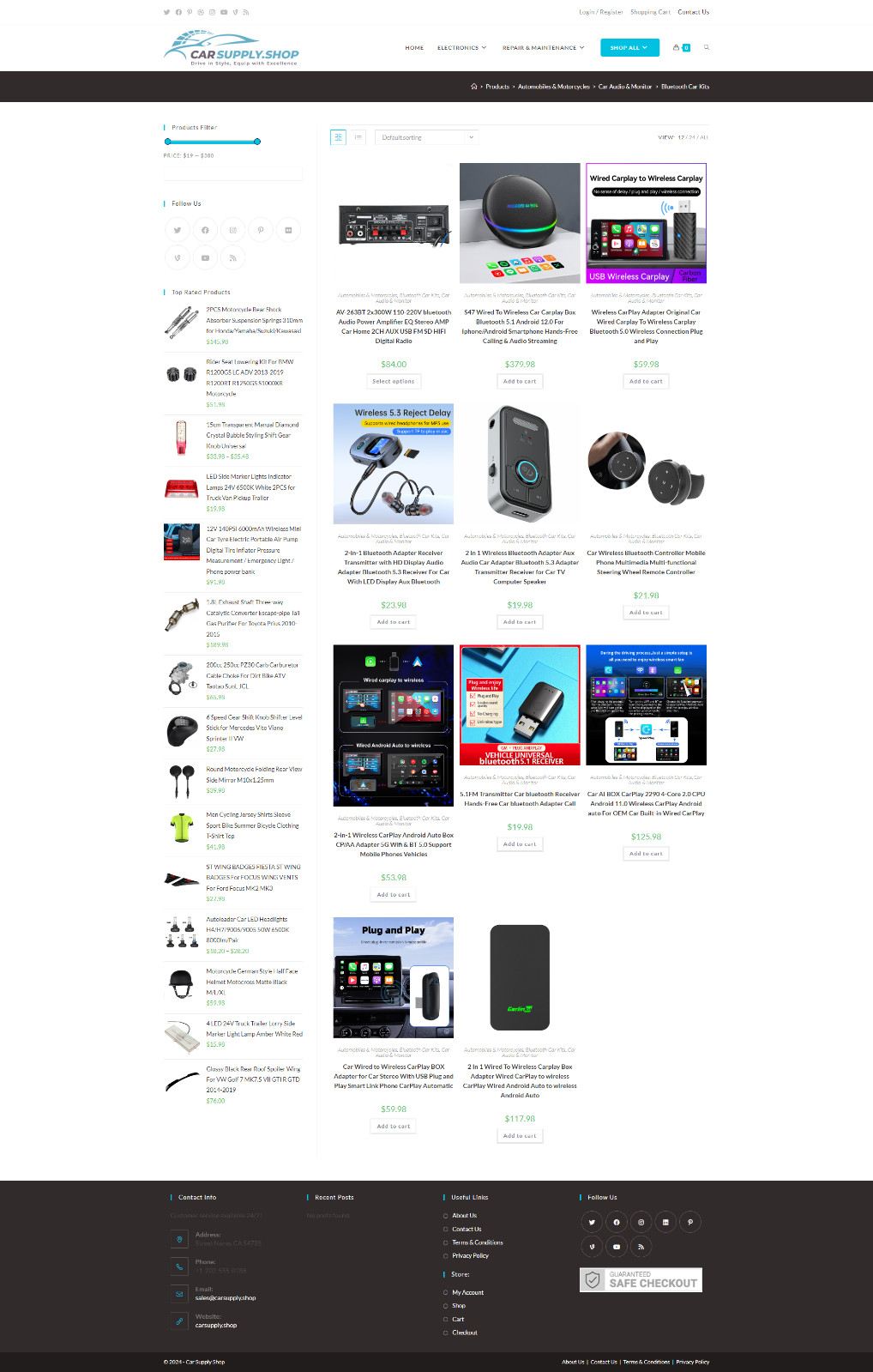 Car Parts Accessories Dropshipping Store | Turnkey Dropship Business Website