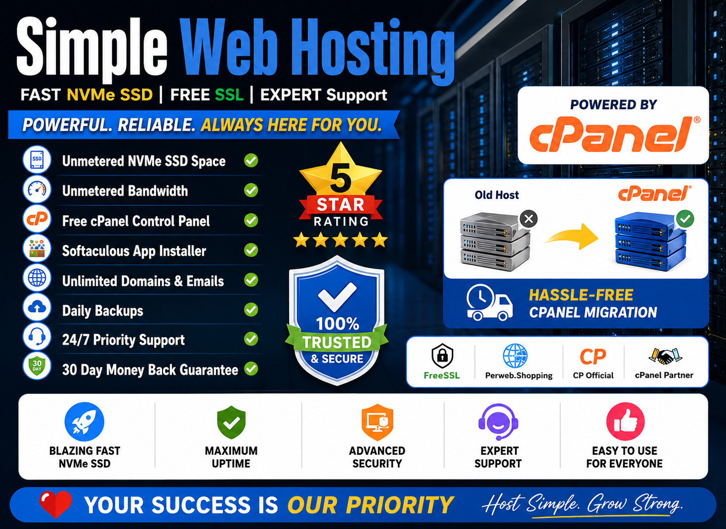Simple Web Hosting – 🌐 Lightning-Fast Unlimited SSD, 24/7 Tech Help | $14.99/Yr