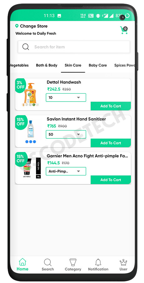 GoServe Multi-Vendor Food, Grocery, Pharmacy Delivery Android App + Admin Panel