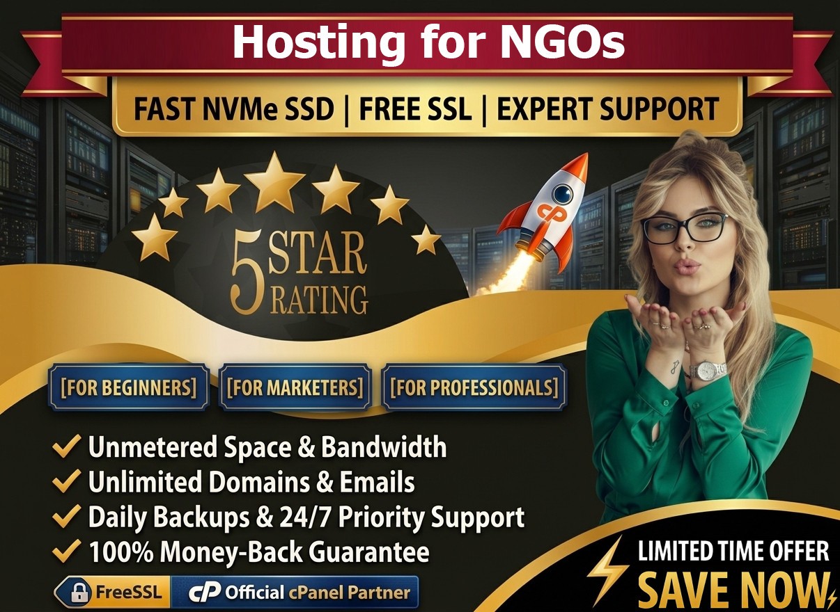 Hosting for NGOs – ❤️ Affordable Fast SSD + Free SSL + Support – Only $14.99/Yr