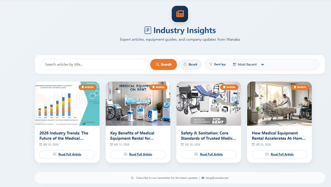 Med Equipment Rental Website Free hosting / Free Installation Setup