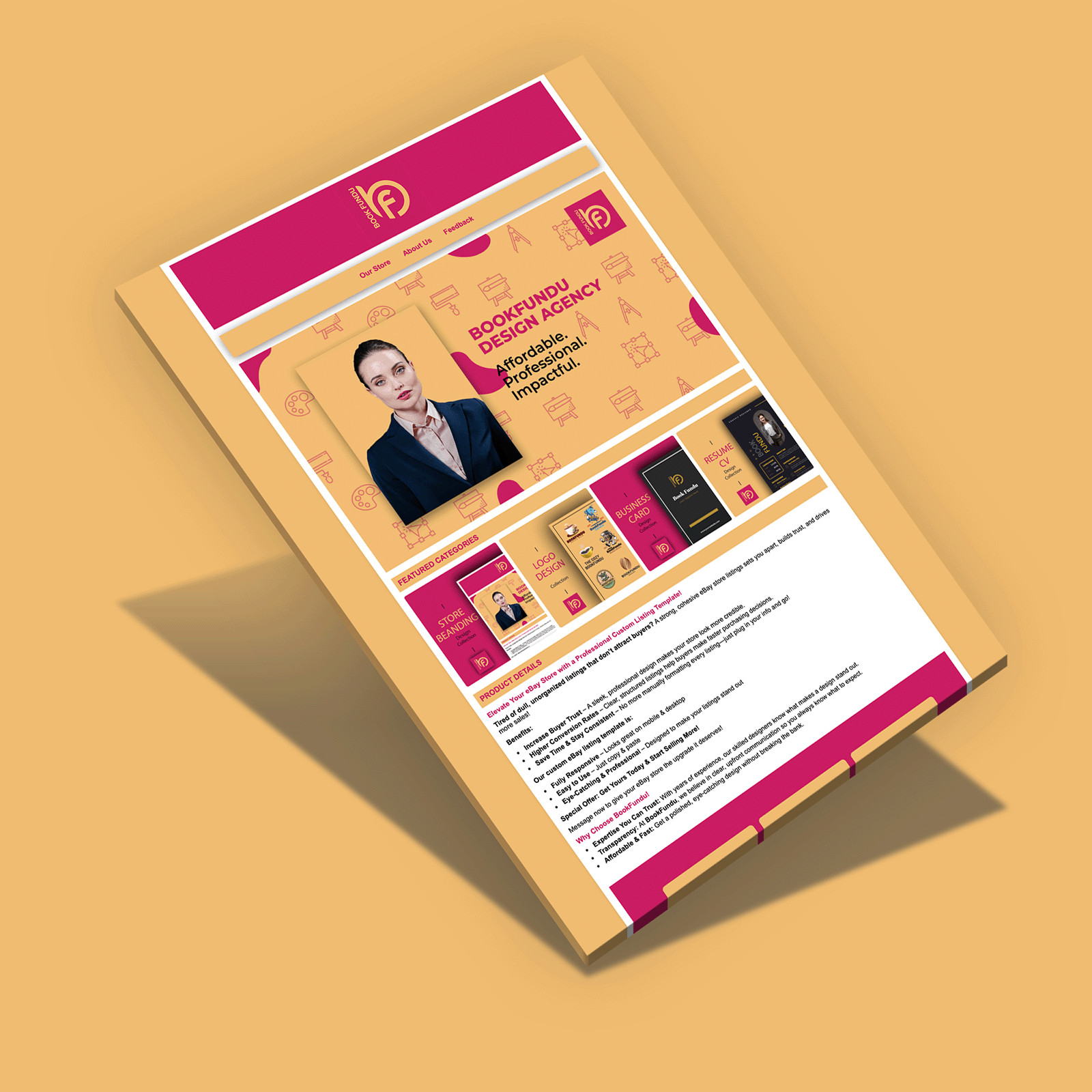 eBay Store Makeover | Pro HTML Listing Template & Branding Package – 2025