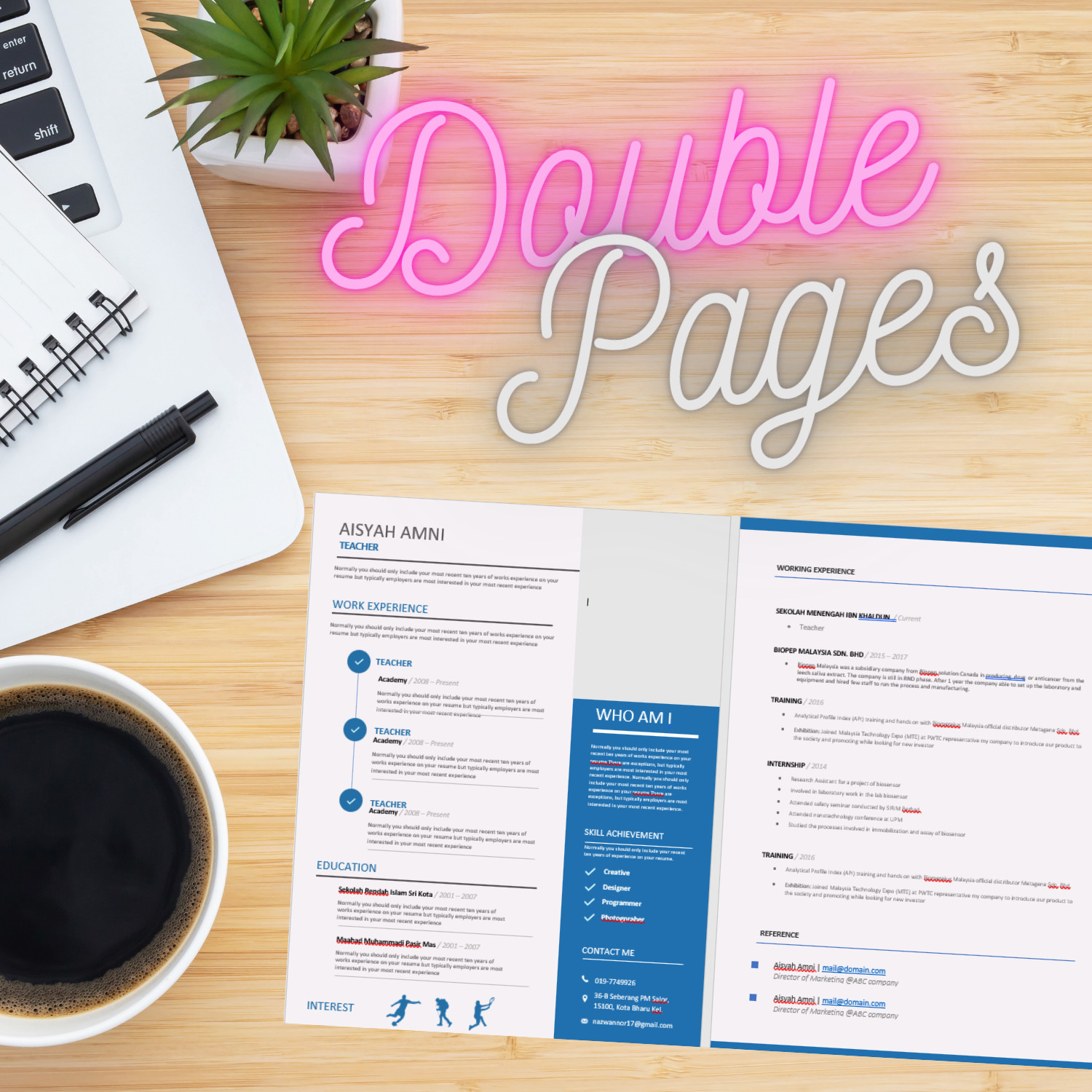 Resume Word Templates 230+ CV Covers, Portfolios, Single, Double Page & Bonus