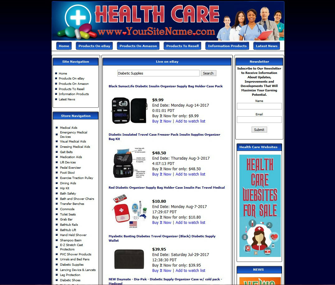HEALTH CARE STORE – Complete Turnkey Website Amazon Store Google Affiliate Money