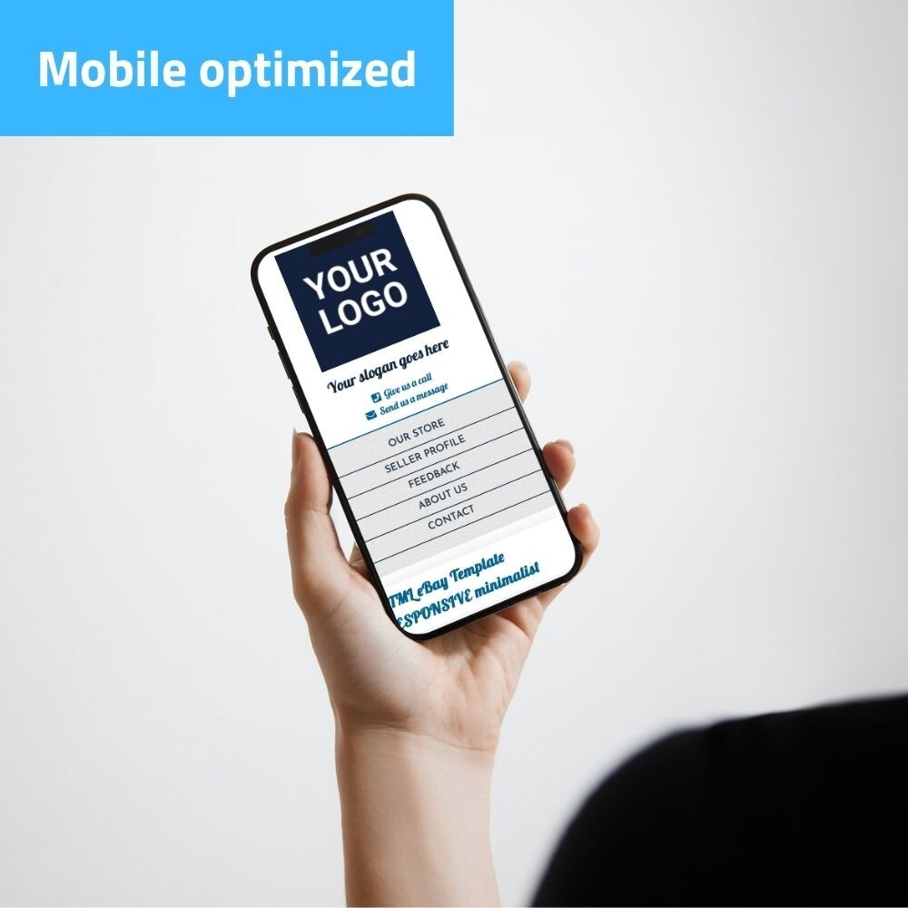 eBay Template – Responsive Elegant- Mobile Optimized + Editor