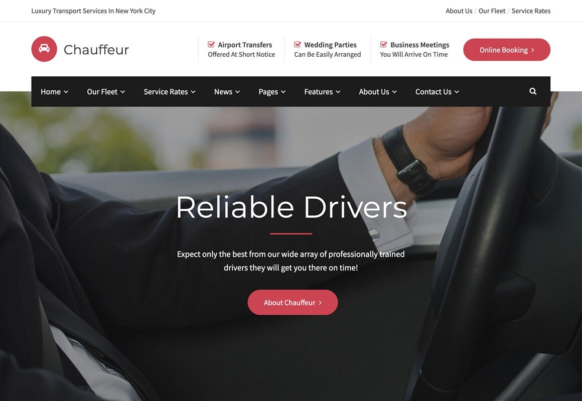 Chauffeur Business – Limousine, Transport And Car Hire WP Theme and GHL CRM