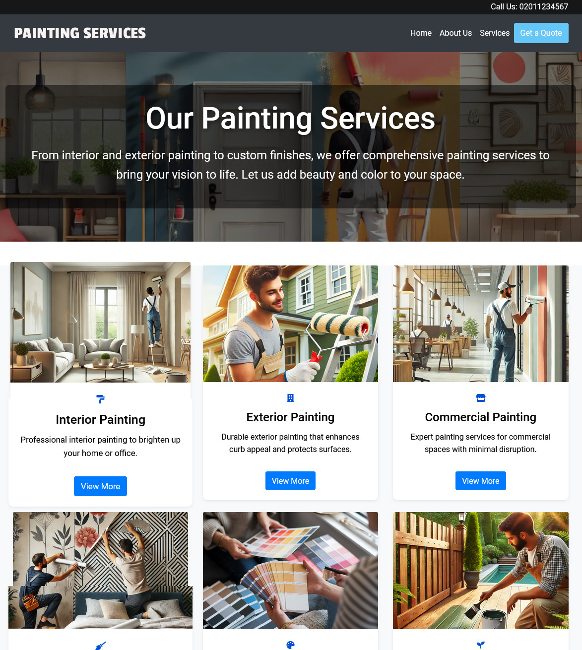 Painting Services Business Website | Ready-to-Use Professional Platform