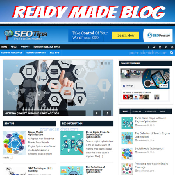 Internet Marketing Ready Made Niche Website/Blog EZ Turnkey Run & Customize