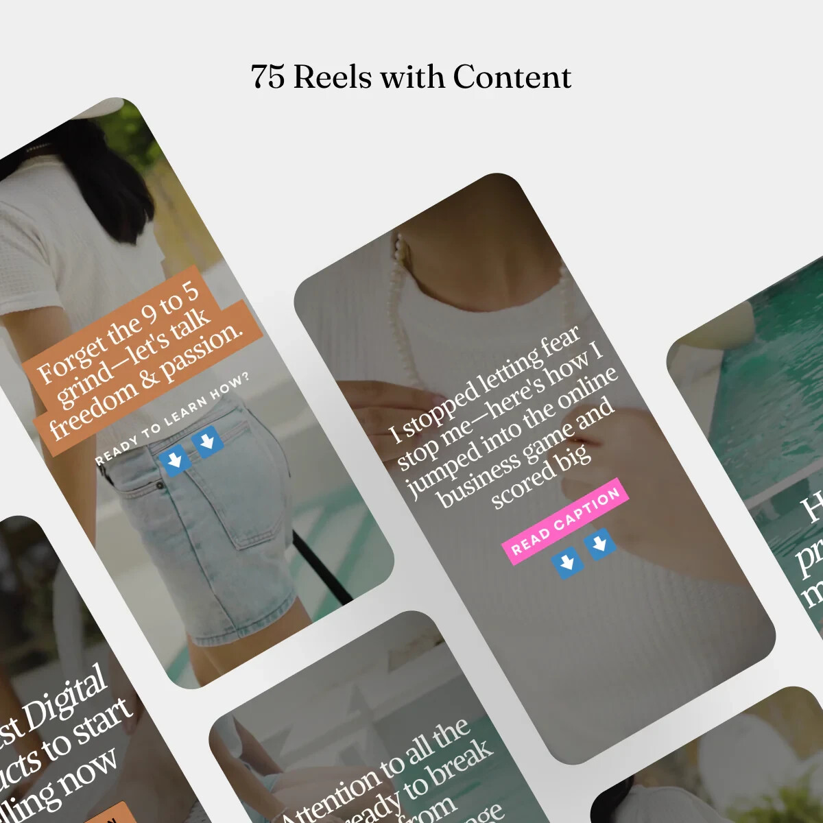 Elegant Faceless Women Reels and Videos Bundle with MRR & PLR