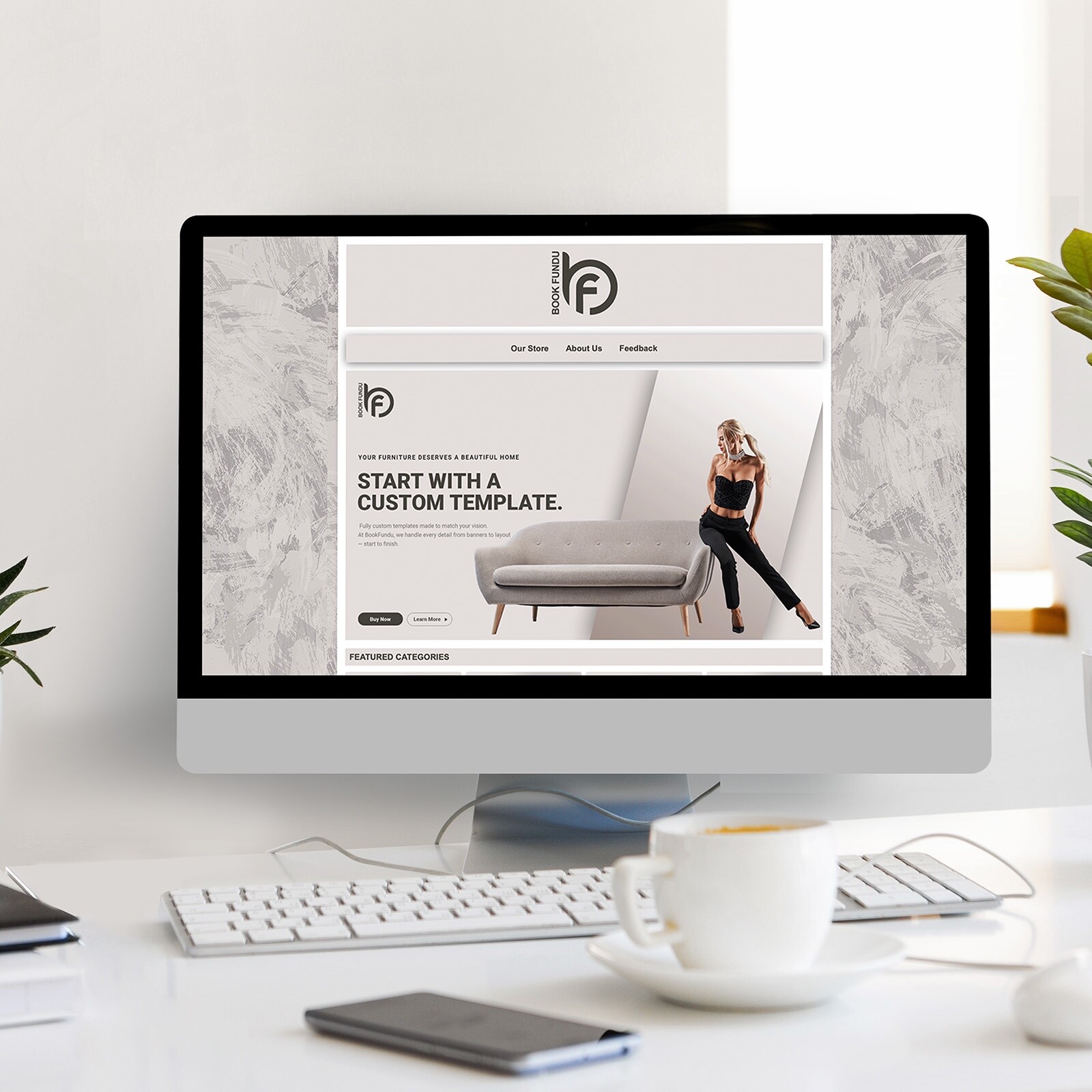 eBay Store Design + HTML Auction Listing Template for Home Furnishing & Bedsheet